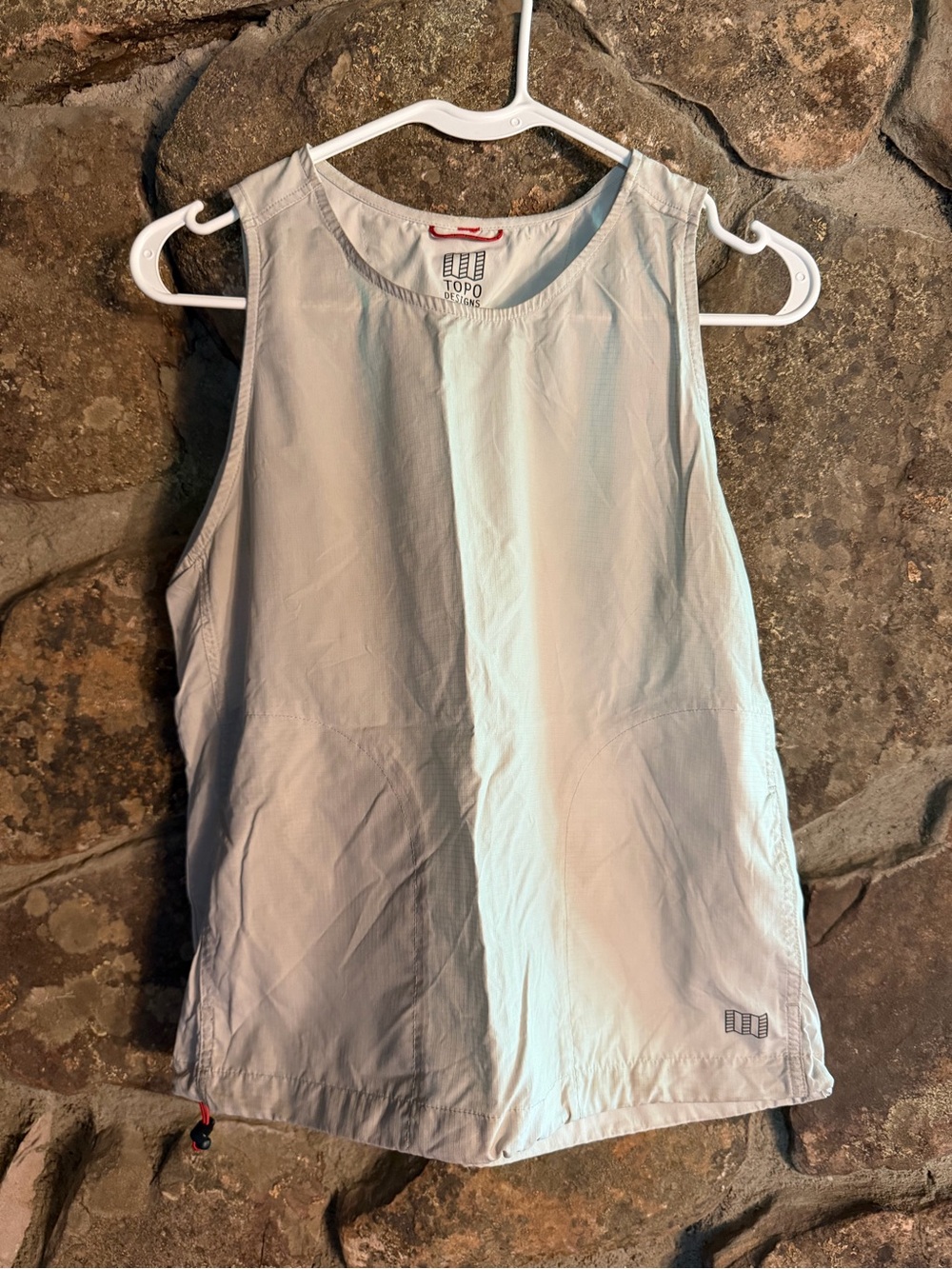 TOPO Designs Light Gray Performance Tank - Soft Gray